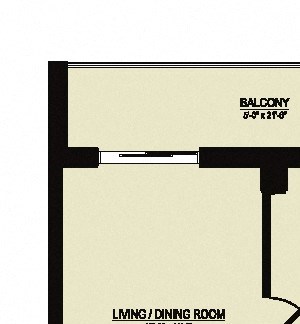 Floor Plan 3 (2 Bed/1 Bath)
